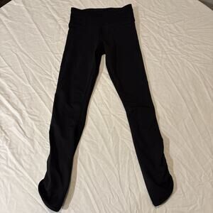 Lululemon Leggings Womens 2 Black Full Length Yoga Athletic Gym Workout Pants